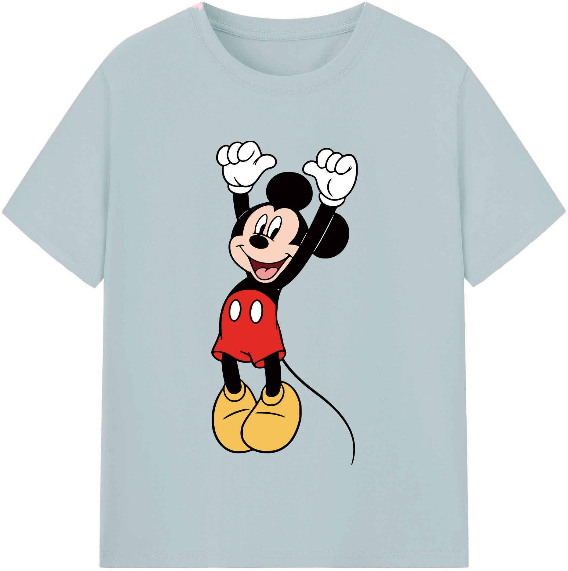 （画像用） ミッキーマウス Mickey Mouse 綿100％半袖Tシャツ（フロントプリント）